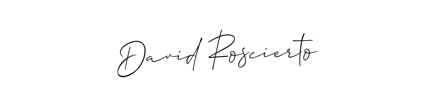 Create a beautiful signature design for name David Roscierto. With this signature (Allison_Script) fonts, you can make a handwritten signature for free. David Roscierto signature style 2 images and pictures png