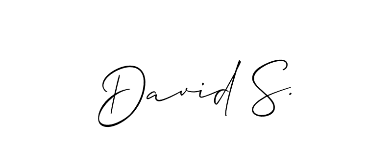 This is the best signature style for the David S. name. Also you like these signature font (Allison_Script). Mix name signature. David S. signature style 2 images and pictures png