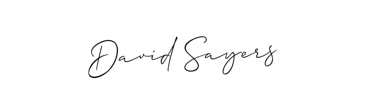 David Sayers stylish signature style. Best Handwritten Sign (Allison_Script) for my name. Handwritten Signature Collection Ideas for my name David Sayers. David Sayers signature style 2 images and pictures png