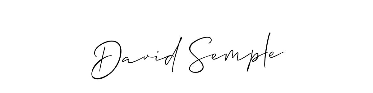 You should practise on your own different ways (Allison_Script) to write your name (David Semple) in signature. don't let someone else do it for you. David Semple signature style 2 images and pictures png
