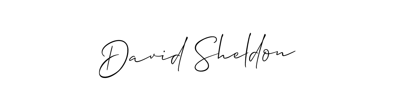 How to make David Sheldon signature? Allison_Script is a professional autograph style. Create handwritten signature for David Sheldon name. David Sheldon signature style 2 images and pictures png