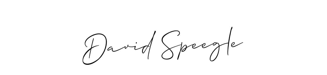 Also we have David Speegle name is the best signature style. Create professional handwritten signature collection using Allison_Script autograph style. David Speegle signature style 2 images and pictures png