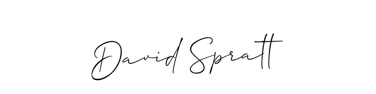 The best way (Allison_Script) to make a short signature is to pick only two or three words in your name. The name David Spratt include a total of six letters. For converting this name. David Spratt signature style 2 images and pictures png