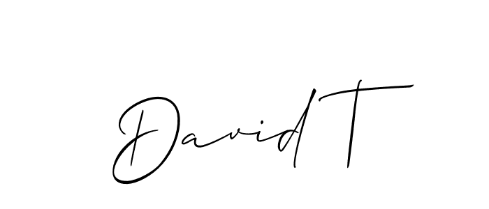 Allison_Script is a professional signature style that is perfect for those who want to add a touch of class to their signature. It is also a great choice for those who want to make their signature more unique. Get David T name to fancy signature for free. David T signature style 2 images and pictures png