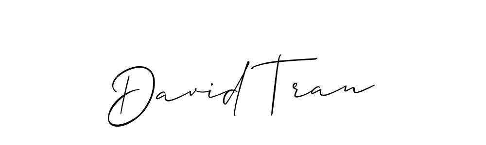 Also we have David Tran name is the best signature style. Create professional handwritten signature collection using Allison_Script autograph style. David Tran signature style 2 images and pictures png