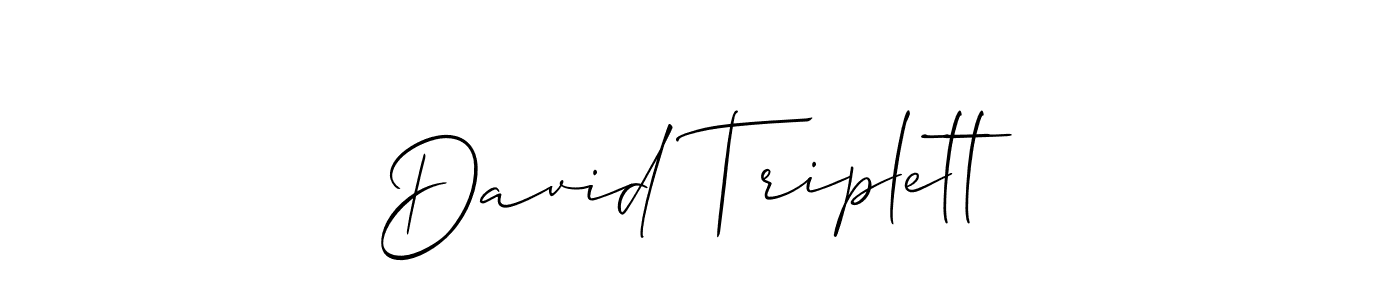 Use a signature maker to create a handwritten signature online. With this signature software, you can design (Allison_Script) your own signature for name David Triplett. David Triplett signature style 2 images and pictures png