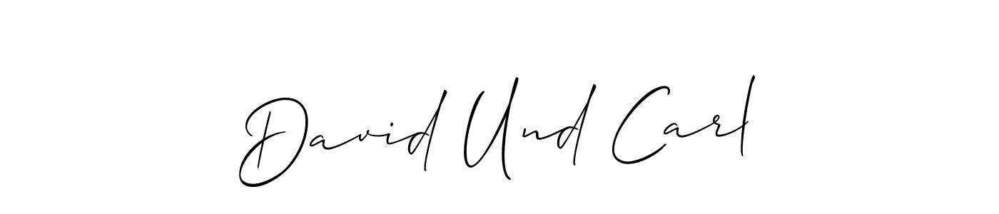 Also we have David Und Carl name is the best signature style. Create professional handwritten signature collection using Allison_Script autograph style. David Und Carl signature style 2 images and pictures png