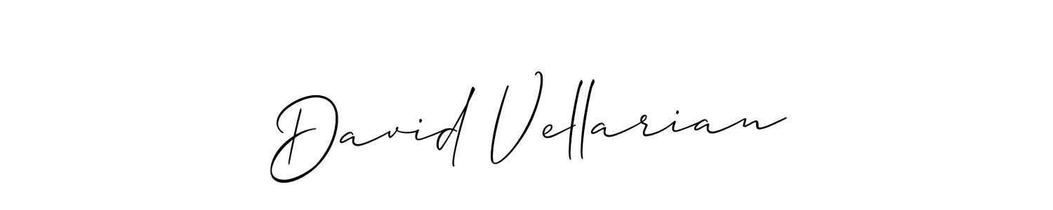 Make a beautiful signature design for name David Vellarian. With this signature (Allison_Script) style, you can create a handwritten signature for free. David Vellarian signature style 2 images and pictures png