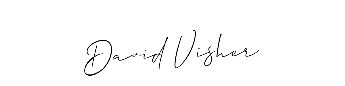 Allison_Script is a professional signature style that is perfect for those who want to add a touch of class to their signature. It is also a great choice for those who want to make their signature more unique. Get David Visher name to fancy signature for free. David Visher signature style 2 images and pictures png