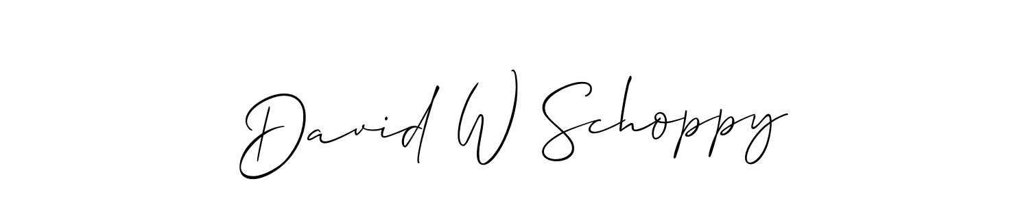 This is the best signature style for the David W Schoppy name. Also you like these signature font (Allison_Script). Mix name signature. David W Schoppy signature style 2 images and pictures png
