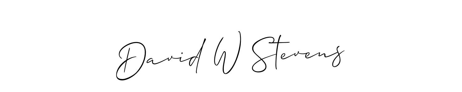 Also You can easily find your signature by using the search form. We will create David W Stevens name handwritten signature images for you free of cost using Allison_Script sign style. David W Stevens signature style 2 images and pictures png