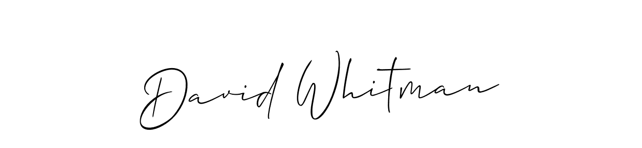 Also You can easily find your signature by using the search form. We will create David Whitman name handwritten signature images for you free of cost using Allison_Script sign style. David Whitman signature style 2 images and pictures png