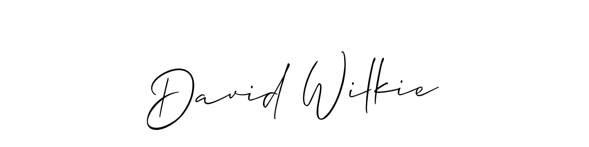 The best way (Allison_Script) to make a short signature is to pick only two or three words in your name. The name David Wilkie include a total of six letters. For converting this name. David Wilkie signature style 2 images and pictures png