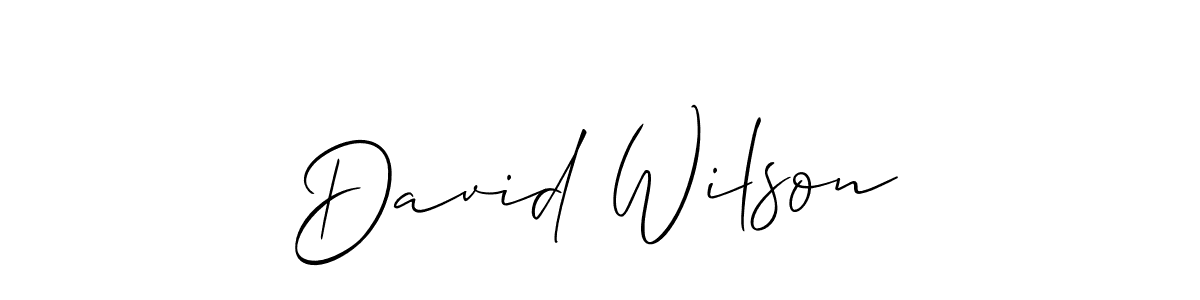 How to make David Wilson name signature. Use Allison_Script style for creating short signs online. This is the latest handwritten sign. David Wilson signature style 2 images and pictures png