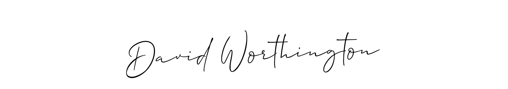 David Worthington stylish signature style. Best Handwritten Sign (Allison_Script) for my name. Handwritten Signature Collection Ideas for my name David Worthington. David Worthington signature style 2 images and pictures png