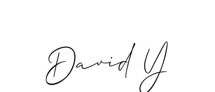 How to make David Y signature? Allison_Script is a professional autograph style. Create handwritten signature for David Y name. David Y signature style 2 images and pictures png