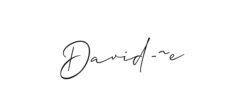 Once you've used our free online signature maker to create your best signature Allison_Script style, it's time to enjoy all of the benefits that David-~e name signing documents. David-~e signature style 2 images and pictures png