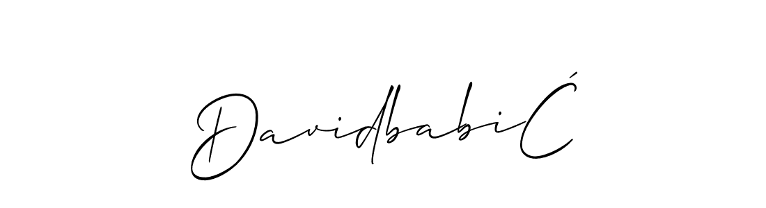 Also You can easily find your signature by using the search form. We will create DavidbabiĆ name handwritten signature images for you free of cost using Allison_Script sign style. DavidbabiĆ signature style 2 images and pictures png