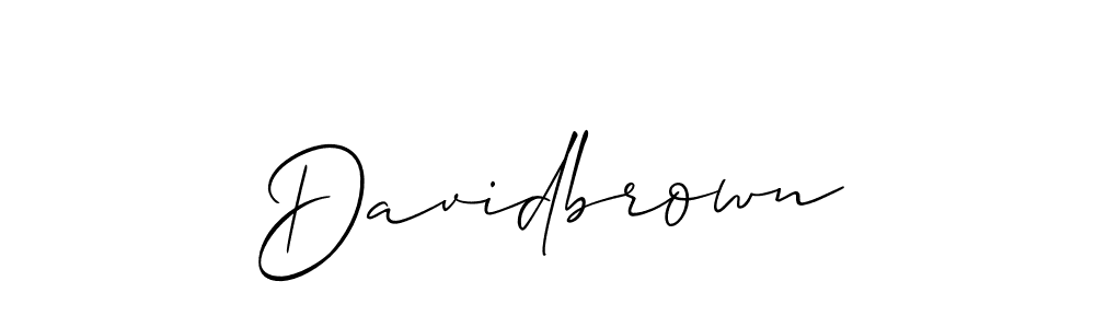 Allison_Script is a professional signature style that is perfect for those who want to add a touch of class to their signature. It is also a great choice for those who want to make their signature more unique. Get Davidbrown name to fancy signature for free. Davidbrown signature style 2 images and pictures png