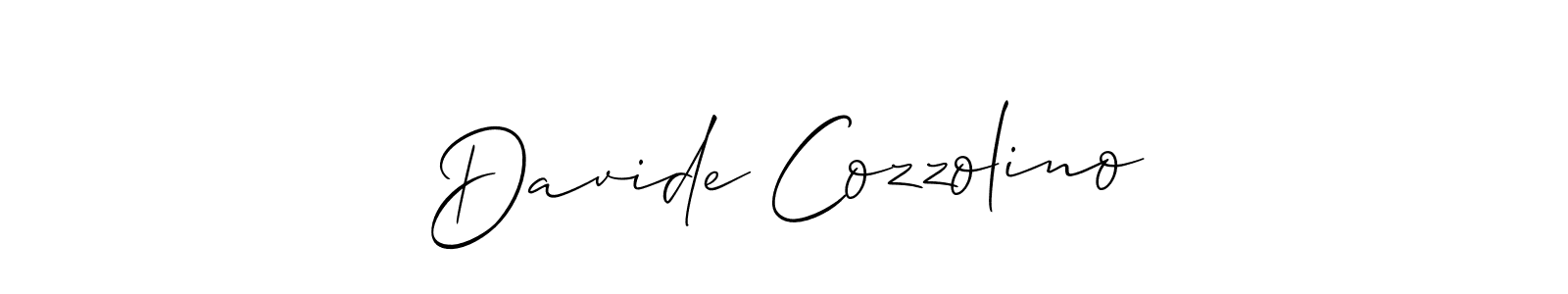 Davide Cozzolino stylish signature style. Best Handwritten Sign (Allison_Script) for my name. Handwritten Signature Collection Ideas for my name Davide Cozzolino. Davide Cozzolino signature style 2 images and pictures png