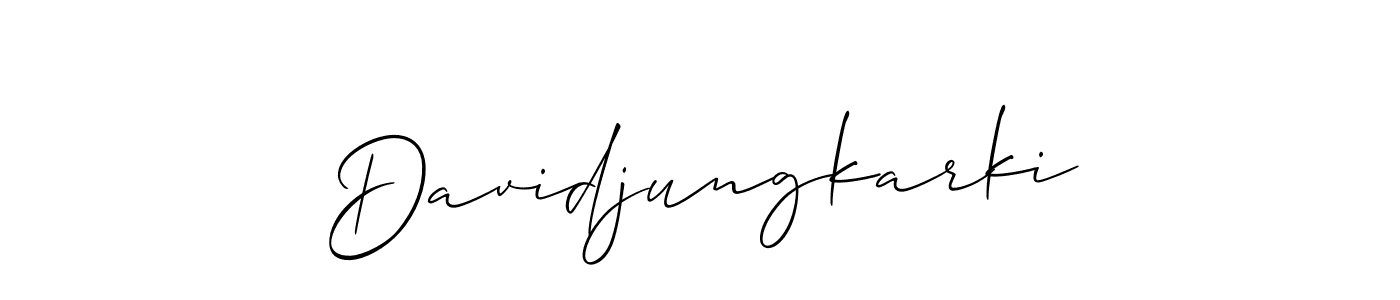 Check out images of Autograph of Davidjungkarki name. Actor Davidjungkarki Signature Style. Allison_Script is a professional sign style online. Davidjungkarki signature style 2 images and pictures png