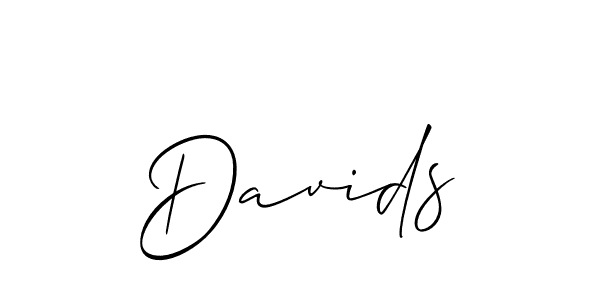 You should practise on your own different ways (Allison_Script) to write your name (Davids) in signature. don't let someone else do it for you. Davids signature style 2 images and pictures png