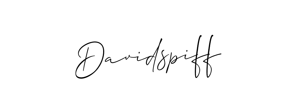 It looks lik you need a new signature style for name Davidspiff. Design unique handwritten (Allison_Script) signature with our free signature maker in just a few clicks. Davidspiff signature style 2 images and pictures png