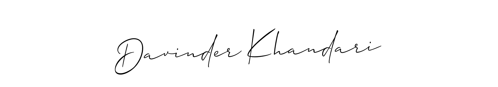 You can use this online signature creator to create a handwritten signature for the name Davinder Khandari. This is the best online autograph maker. Davinder Khandari signature style 2 images and pictures png