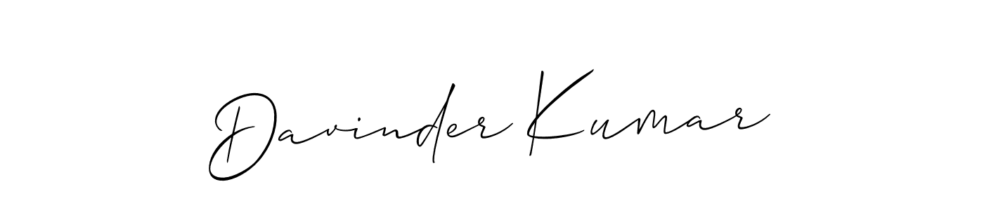 Similarly Allison_Script is the best handwritten signature design. Signature creator online .You can use it as an online autograph creator for name Davinder Kumar. Davinder Kumar signature style 2 images and pictures png