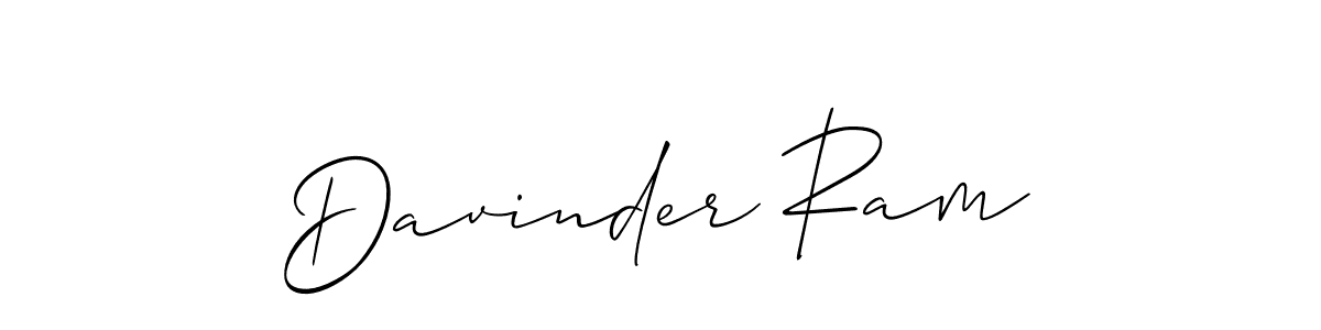 Davinder Ram stylish signature style. Best Handwritten Sign (Allison_Script) for my name. Handwritten Signature Collection Ideas for my name Davinder Ram. Davinder Ram signature style 2 images and pictures png