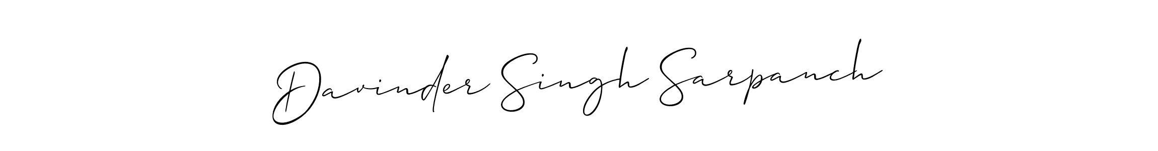 You should practise on your own different ways (Allison_Script) to write your name (Davinder Singh Sarpanch) in signature. don't let someone else do it for you. Davinder Singh Sarpanch signature style 2 images and pictures png