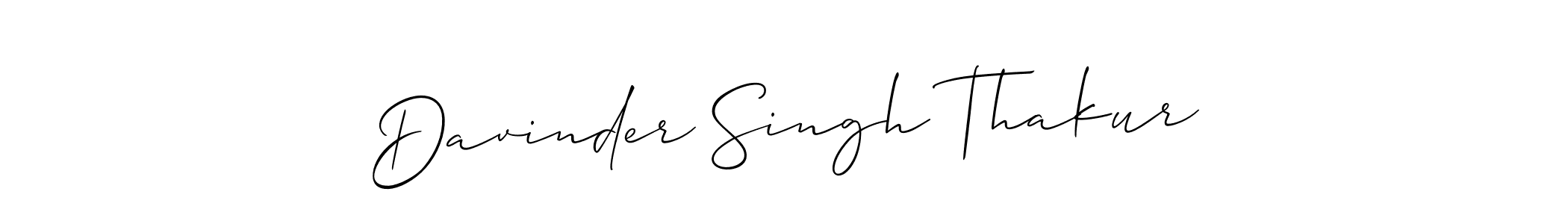 Use a signature maker to create a handwritten signature online. With this signature software, you can design (Allison_Script) your own signature for name Davinder Singh Thakur. Davinder Singh Thakur signature style 2 images and pictures png