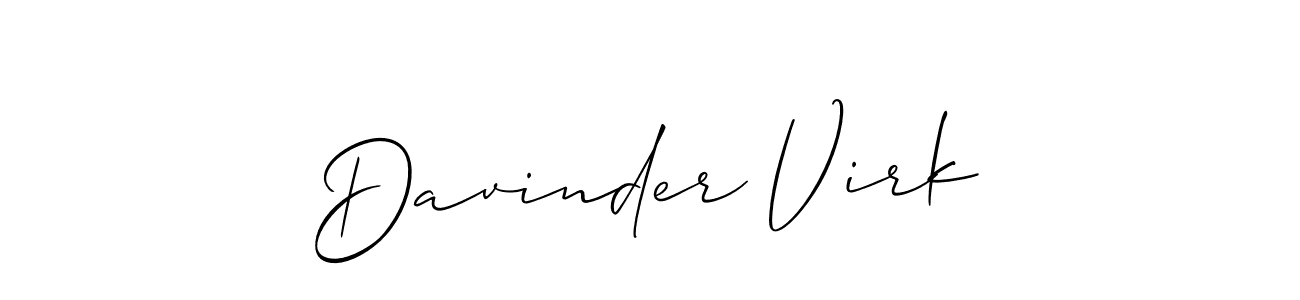 Best and Professional Signature Style for Davinder Virk. Allison_Script Best Signature Style Collection. Davinder Virk signature style 2 images and pictures png