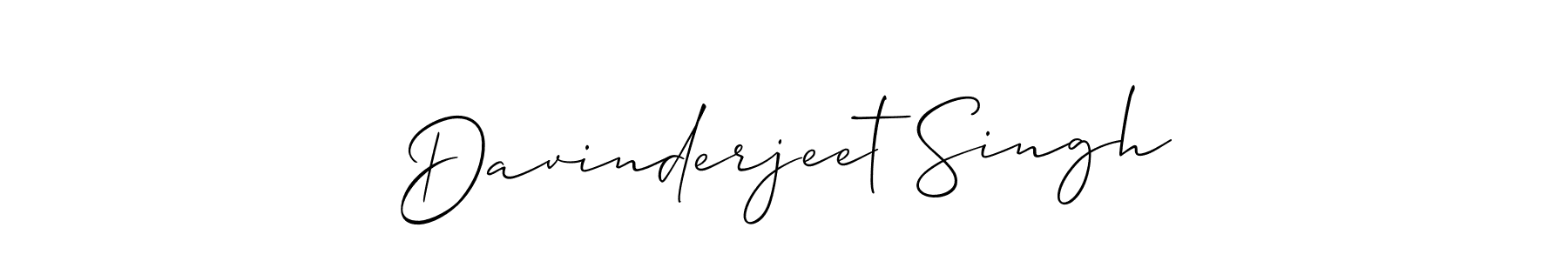 Design your own signature with our free online signature maker. With this signature software, you can create a handwritten (Allison_Script) signature for name Davinderjeet Singh. Davinderjeet Singh signature style 2 images and pictures png