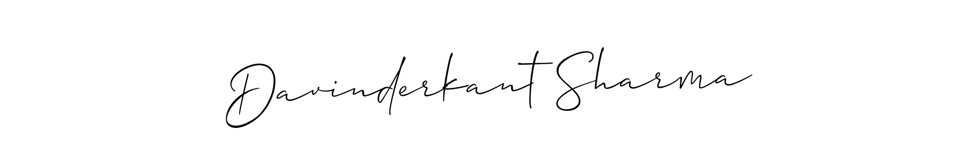 Davinderkant Sharma stylish signature style. Best Handwritten Sign (Allison_Script) for my name. Handwritten Signature Collection Ideas for my name Davinderkant Sharma. Davinderkant Sharma signature style 2 images and pictures png