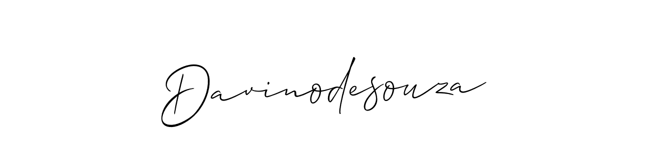 Use a signature maker to create a handwritten signature online. With this signature software, you can design (Allison_Script) your own signature for name Davinodesouza. Davinodesouza signature style 2 images and pictures png