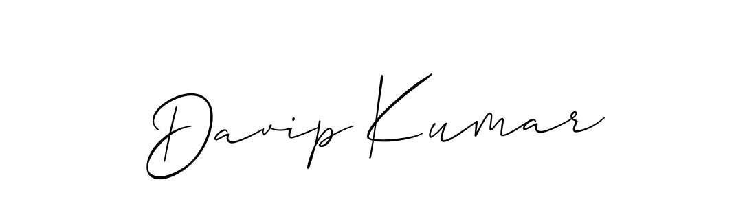 How to make Davip Kumar name signature. Use Allison_Script style for creating short signs online. This is the latest handwritten sign. Davip Kumar signature style 2 images and pictures png