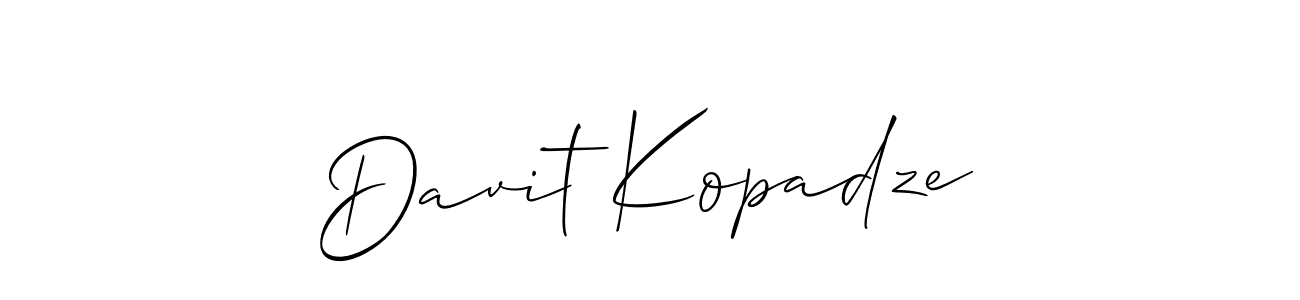 How to make Davit Kopadze name signature. Use Allison_Script style for creating short signs online. This is the latest handwritten sign. Davit Kopadze signature style 2 images and pictures png