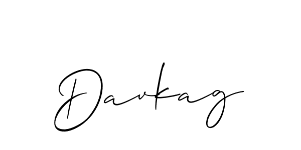 Make a beautiful signature design for name Davkag. With this signature (Allison_Script) style, you can create a handwritten signature for free. Davkag signature style 2 images and pictures png
