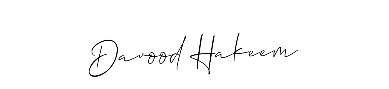 You should practise on your own different ways (Allison_Script) to write your name (Davood Hakeem) in signature. don't let someone else do it for you. Davood Hakeem signature style 2 images and pictures png