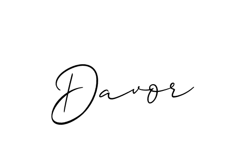 Best and Professional Signature Style for Davor. Allison_Script Best Signature Style Collection. Davor signature style 2 images and pictures png