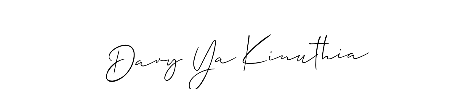 Use a signature maker to create a handwritten signature online. With this signature software, you can design (Allison_Script) your own signature for name Davy Ya Kinuthia. Davy Ya Kinuthia signature style 2 images and pictures png