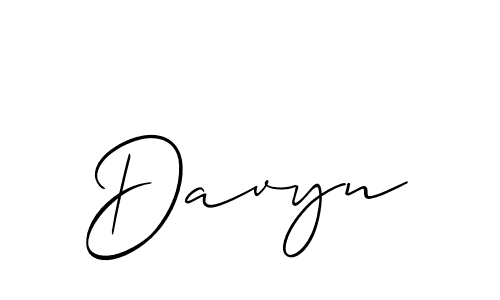 Similarly Allison_Script is the best handwritten signature design. Signature creator online .You can use it as an online autograph creator for name Davyn. Davyn signature style 2 images and pictures png