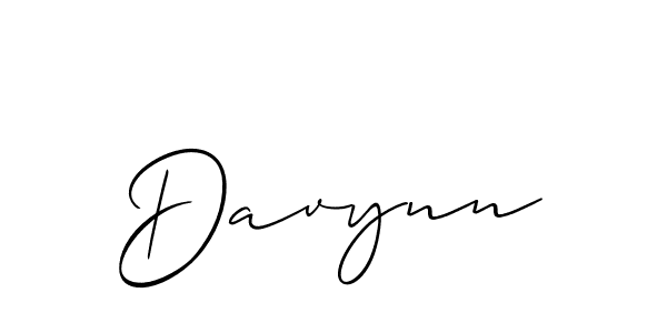How to make Davynn name signature. Use Allison_Script style for creating short signs online. This is the latest handwritten sign. Davynn signature style 2 images and pictures png