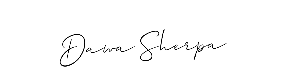 Design your own signature with our free online signature maker. With this signature software, you can create a handwritten (Allison_Script) signature for name Dawa Sherpa. Dawa Sherpa signature style 2 images and pictures png