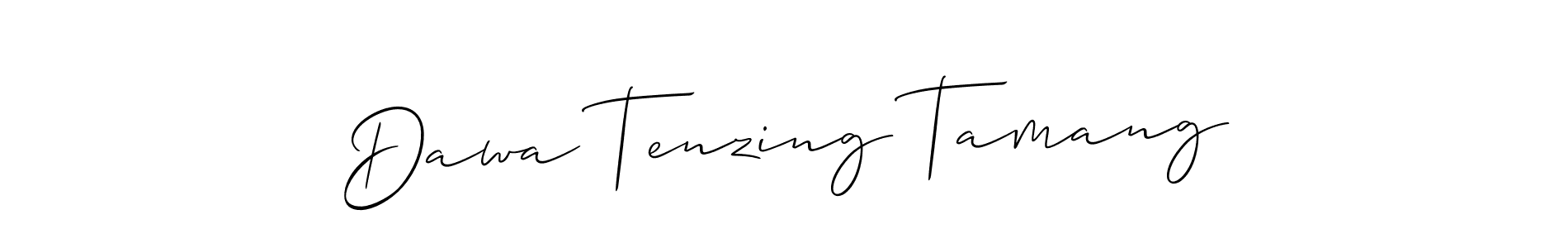 The best way (Allison_Script) to make a short signature is to pick only two or three words in your name. The name Dawa Tenzing Tamang include a total of six letters. For converting this name. Dawa Tenzing Tamang signature style 2 images and pictures png