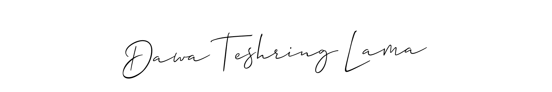 Dawa Teshring Lama stylish signature style. Best Handwritten Sign (Allison_Script) for my name. Handwritten Signature Collection Ideas for my name Dawa Teshring Lama. Dawa Teshring Lama signature style 2 images and pictures png