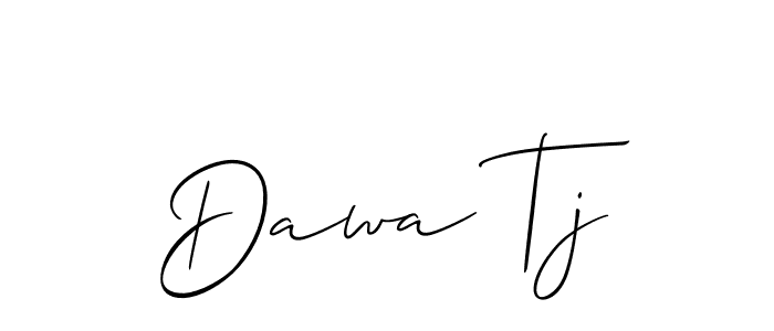 Dawa Tj stylish signature style. Best Handwritten Sign (Allison_Script) for my name. Handwritten Signature Collection Ideas for my name Dawa Tj. Dawa Tj signature style 2 images and pictures png