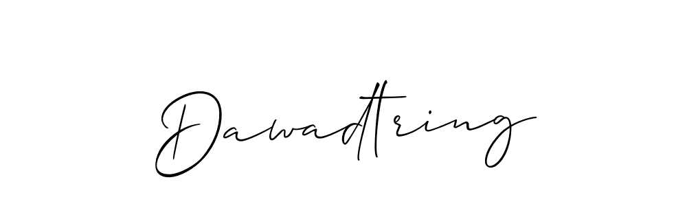 Dawadtring stylish signature style. Best Handwritten Sign (Allison_Script) for my name. Handwritten Signature Collection Ideas for my name Dawadtring. Dawadtring signature style 2 images and pictures png