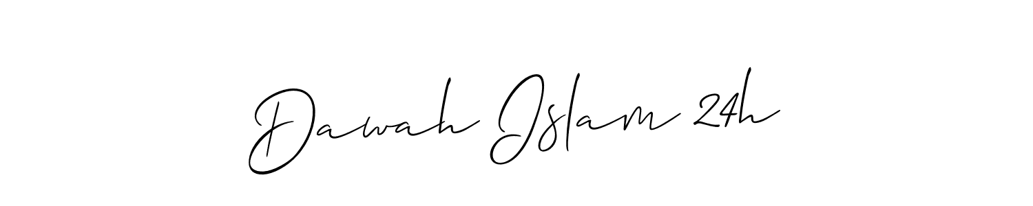 How to Draw Dawah Islam 24h signature style? Allison_Script is a latest design signature styles for name Dawah Islam 24h. Dawah Islam 24h signature style 2 images and pictures png